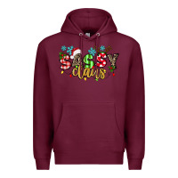 Burgundy Sassy Claus Premium Hoodie - texasbilliewilder