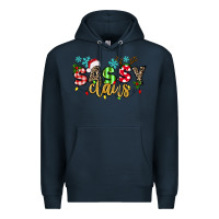 Navy Sassy Claus Premium Hoodie - texasbilliewilder