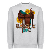 Saddle Up Cowboy Western Sunflowers Heavyweight Sweatshirt | Teevron