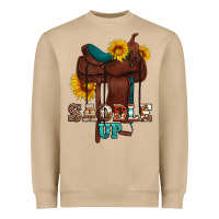 Mushroom saddle up cowboy western sunflowers Heavyweight Sweatshirt - Artiststas