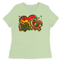 Matcha juneteenth heart Ladies Tee - texasbilliewilder
