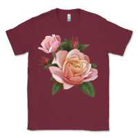 Burgundy State Of Grace Rose Classic Tee - LillyAllenDesigns