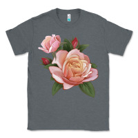 Charcoal Heather State Of Grace Rose Classic Tee - LillyAllenDesigns