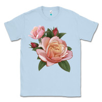 Dusty Blue State Of Grace Rose Classic Tee - LillyAllenDesigns