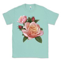 Seafoam State Of Grace Rose Classic Tee - LillyAllenDesigns
