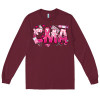 Burgundy breast cancer cma certified medical assistant Long Sleeve Tee - JahusDesignShop