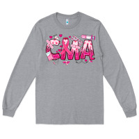 Heather Grey breast cancer cma certified medical assistant Long Sleeve Tee - JahusDesignShop