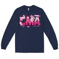 Navy breast cancer cma certified medical assistant Long Sleeve Tee - JahusDesignShop