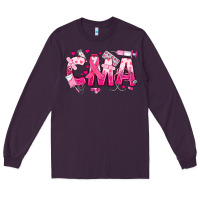 Plum breast cancer cma certified medical assistant Long Sleeve Tee - JahusDesignShop
