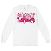 White breast cancer cma certified medical assistant Long Sleeve Tee - JahusDesignShop