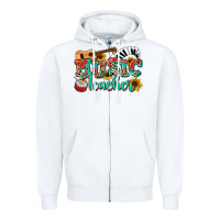 White music teacher Zipper Hoodie - NancyCooperArtShop