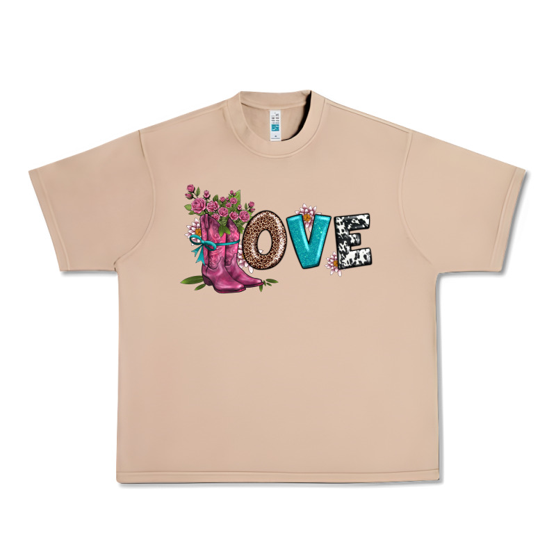 Valentines Day Love And Boots Urban Heavy Tee by AdoDesignShop | Teevron