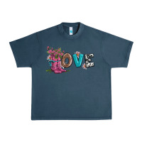 Midnight Navy valentines day love and boots Urban Heavy Tee - AdoDesignShop