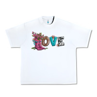 White valentines day love and boots Urban Heavy Tee - AdoDesignShop