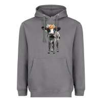 Storm holstein cow floral wreath Heavyweight Hoodie - BarkalooDesign