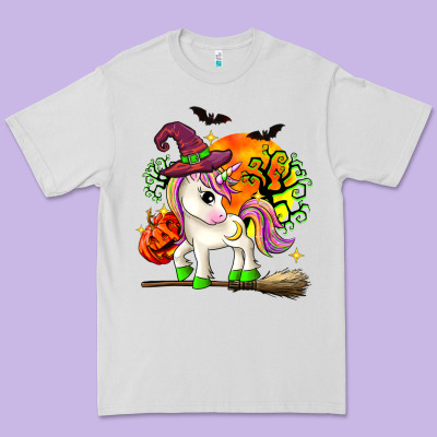 Halloween Unicorn Premium Tee Designed By Zillion Design Studio