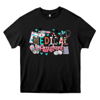 Black medical assistant Heavy Core Tee - BarkalooDesign