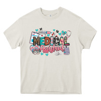 Cream medical assistant Heavy Core Tee - BarkalooDesign