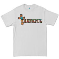 Dove Grey thankful pumpkin cross Premium Tee - RanaPortraitStore