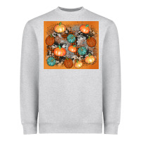 Heather Grey cowhide pumpkin Heavyweight Sweatshirt - AdoDesignShop