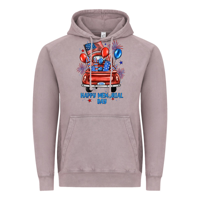 Happy Memorial Day Farm Truck Vintage Hoodie by JahusDesignShop | Teevron