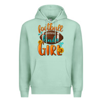 Seafoam Football kinda Girl Premium Hoodie - NancyCooperArtShop