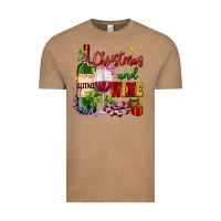 Vintage Coffee Christmas and wine Vintage Tee - AdoDesignShop