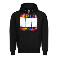 Black crayons add your text Zipper Hoodie - NancyCooperArtShop
