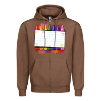 Chestnut crayons add your text Zipper Hoodie - NancyCooperArtShop