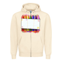 Sandshell crayons add your text Zipper Hoodie - NancyCooperArtShop