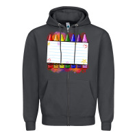 Smoke crayons add your text Zipper Hoodie - NancyCooperArtShop