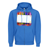 True Royal crayons add your text Zipper Hoodie - NancyCooperArtShop