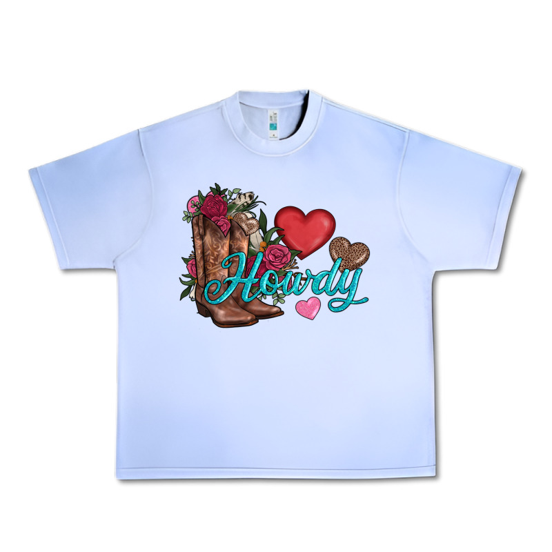 Valentines Day Howdy And Boots Urban Heavy Tee by AdoDesignShop | Teevron