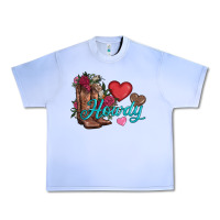 Grape Ice valentines day howdy and boots Urban Heavy Tee - AdoDesignShop