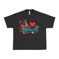 Pigment Black valentines day howdy and boots Urban Heavy Tee - AdoDesignShop