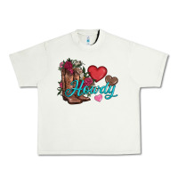 Pistachio valentines day howdy and boots Urban Heavy Tee - AdoDesignShop