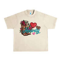 Sandshell valentines day howdy and boots Urban Heavy Tee - AdoDesignShop