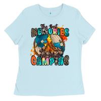 Baby Blue the best memories are made camping Ladies Tee - Zillion Design Studio