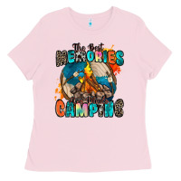 Bubblegum Pink the best memories are made camping Ladies Tee - Zillion Design Studio