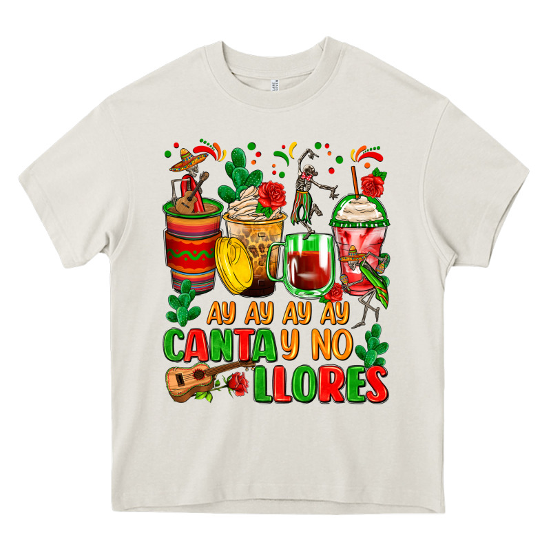Ay Ay Ay Ay Canta Y No Llores Coffee Cups Heavy Core Tee by Zillion Design Studio | Teevron