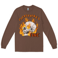 Chestnut everything's fine Long Sleeve Tee - MaliasSmallBusiness