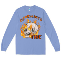 Colony Blue everything's fine Long Sleeve Tee - MaliasSmallBusiness