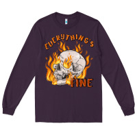 Plum everything's fine Long Sleeve Tee - MaliasSmallBusiness