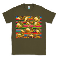 Army Green tacos and sunflowers with serape leopard background Classic Tee - BarkalooDesign