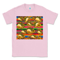 Bubblegum Pink tacos and sunflowers with serape leopard background Classic Tee - BarkalooDesign