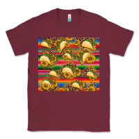 Burgundy tacos and sunflowers with serape leopard background Classic Tee - BarkalooDesign