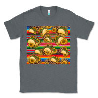 Charcoal Heather tacos and sunflowers with serape leopard background Classic Tee - BarkalooDesign