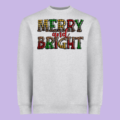 Merry And Bright Heavyweight Sweatshirt Designed By Adodesignshop