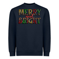 Navy merry and bright Heavyweight Sweatshirt - AdoDesignShop