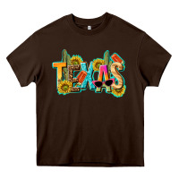Chocolate Brown texas summer Heavy Core Tee - texasbilliewilder